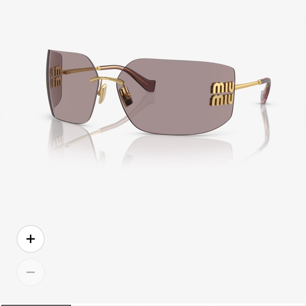 Miu Miu Gold and Brown Sunglasses